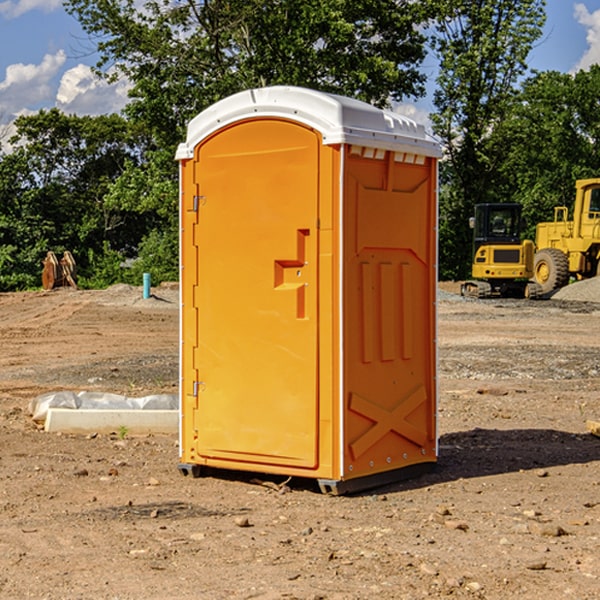 how often are the portable restrooms cleaned and serviced during a rental period in Brewer